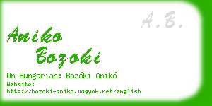 aniko bozoki business card